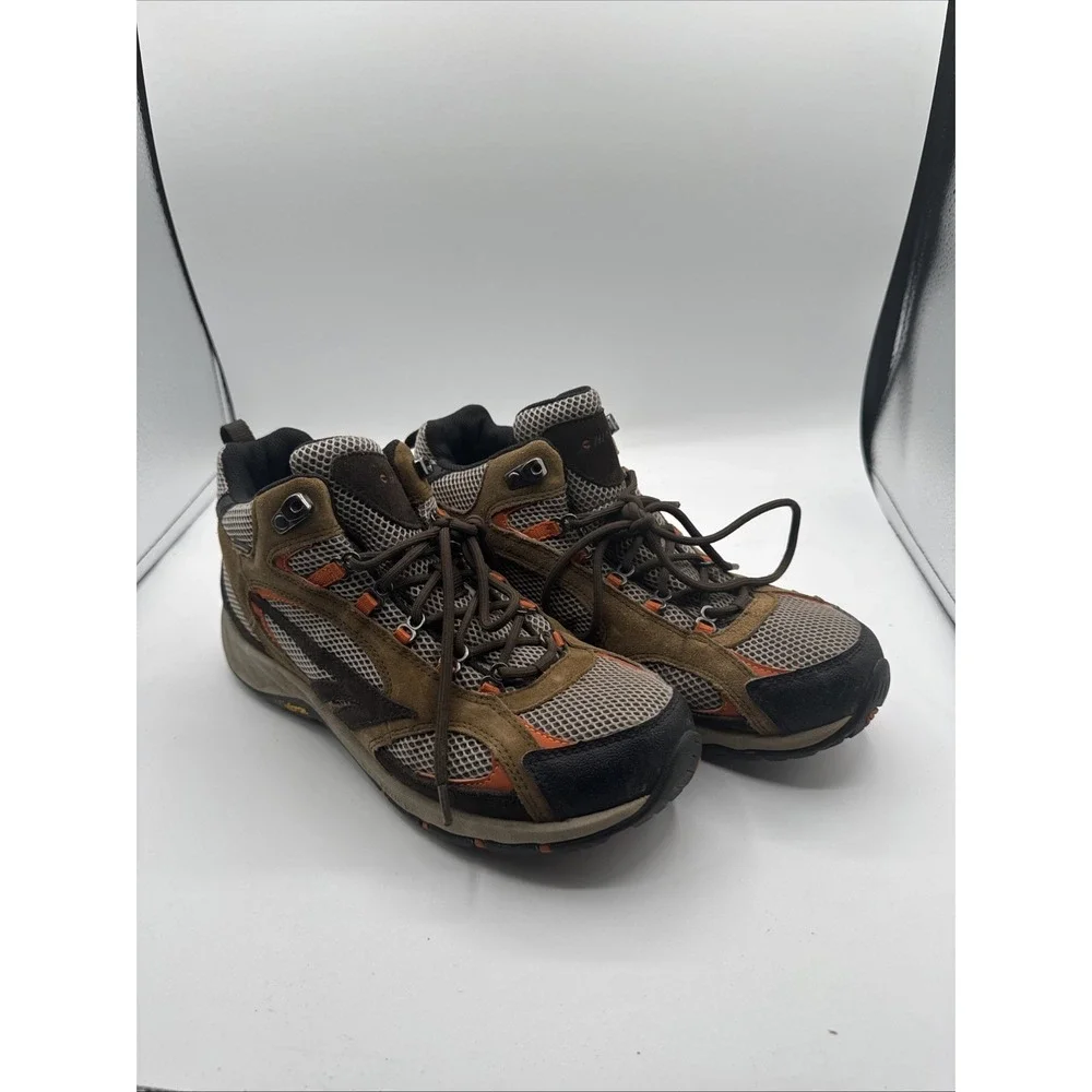 HI TEC Mens Hurricane Mid Waterproof Black And Brown U.S. Mens Size 10
